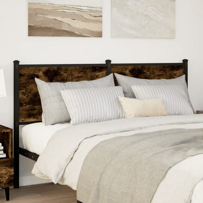vidaXL Replace Headboard Smoked Oak 150 cm Engineered Wood and Steel