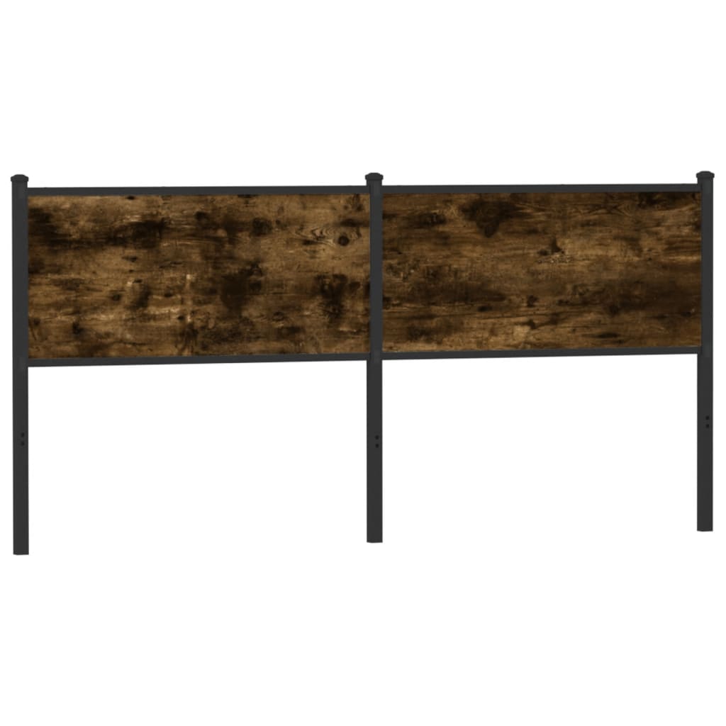 vidaXL Replace Headboard Smoked Oak 180 cm Engineered Wood and Steel