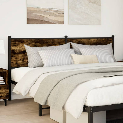 vidaXL Replace Headboard Smoked Oak 180 cm Engineered Wood and Steel