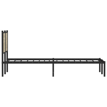 vidaXL Metal Bed Frame without Mattress Sonoma Oak 120x200 cm