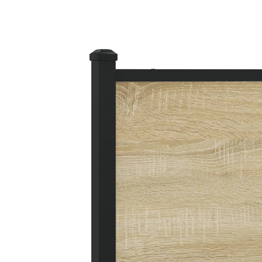 vidaXL Metal Bed Frame without Mattress Sonoma Oak 160x200 cm