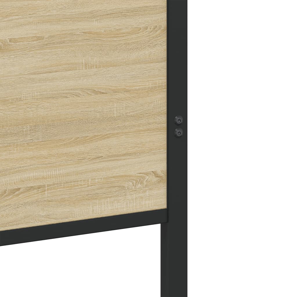 vidaXL Metal Bed Frame without Mattress Sonoma Oak 120x200 cm