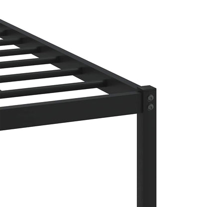 vidaXL Metal Bed Frame without Mattress Brown Oak 193x203 cm