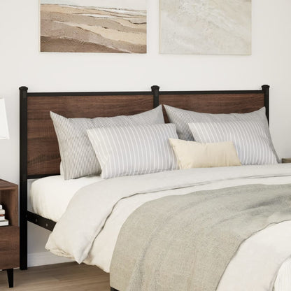 vidaXL Replace Headboard Brown Oak 140 cm Engineered Wood and Steel