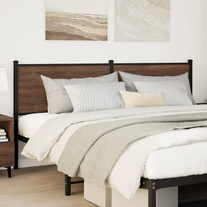 vidaXL Replace Headboard Brown Oak 180 cm Engineered Wood and Steel