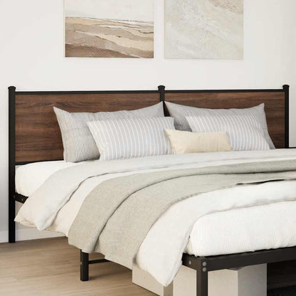 vidaXL Replace Headboard Brown Oak 190 cm Engineered Wood and Steel