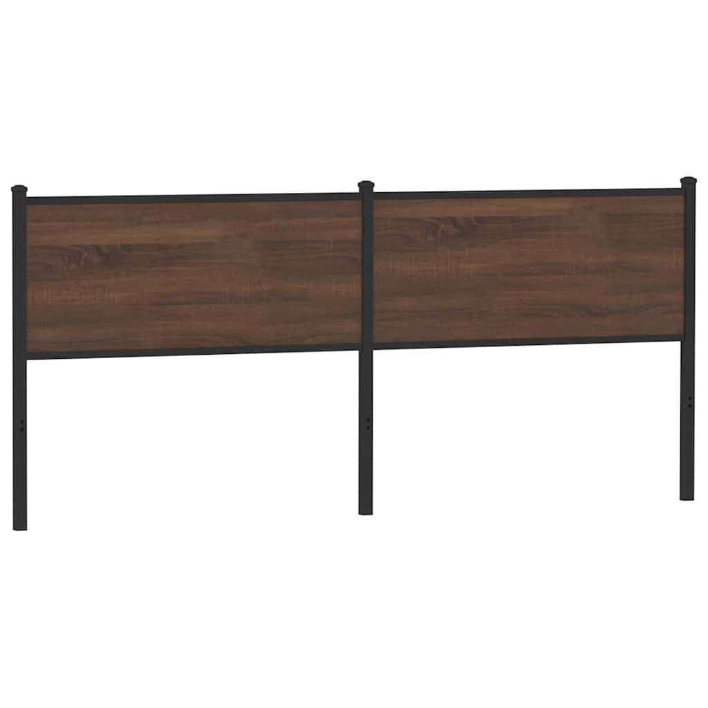 vidaXL Replace Headboard Brown Oak 190 cm Engineered Wood and Steel