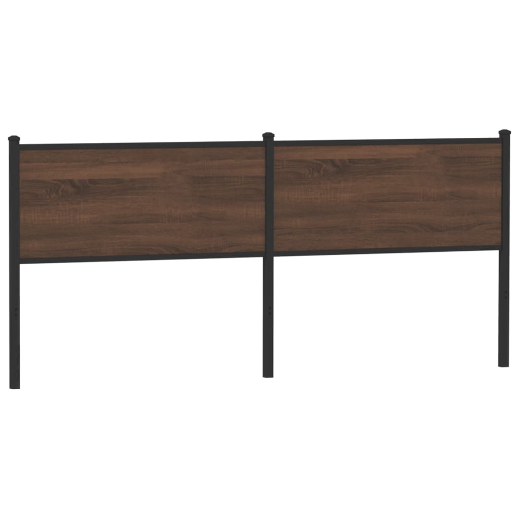 vidaXL Replace Headboard Brown Oak 200 cm Engineered Wood and Steel