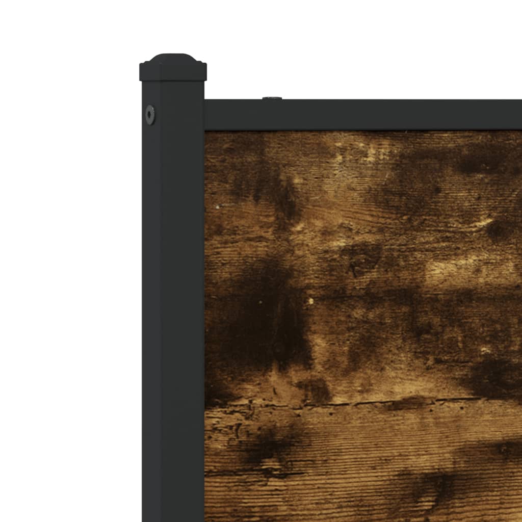 vidaXL Metal Bed Frame without Mattress Smoked Oak 90x190 cm Single