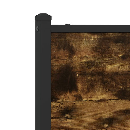vidaXL Metal Bed Frame without Mattress Smoked Oak 140x200 cm