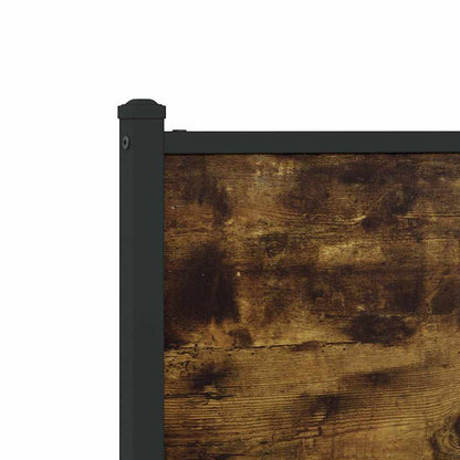 vidaXL Metal Bed Frame without Mattress Smoked Oak 137x190 cm