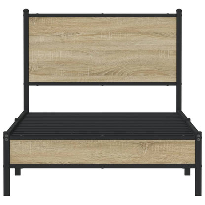 vidaXL Metal Bed Frame without Mattress Sonoma Oak 80x200 cm