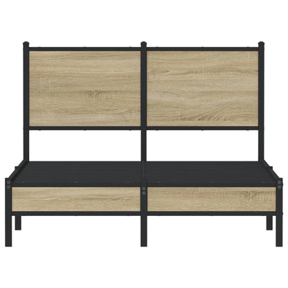 vidaXL Metal Bed Frame without Mattress Sonoma Oak 120x200 cm