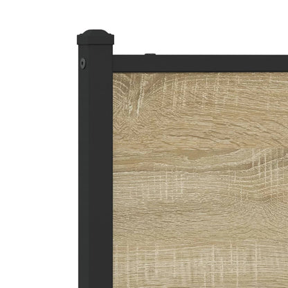vidaXL Metal Bed Frame without Mattress Sonoma Oak 140x200 cm