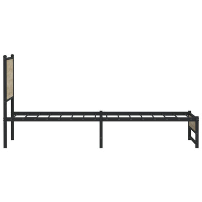 vidaXL Metal Bed Frame without Mattress Sonoma Oak 100x190 cm