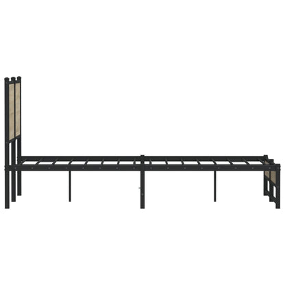 vidaXL Metal Bed Frame without Mattress Sonoma Oak 120x200 cm