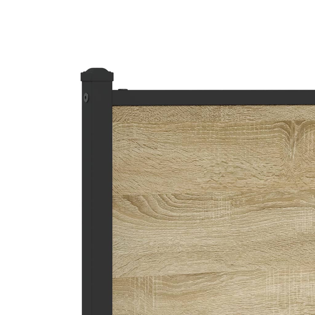 vidaXL Metal Bed Frame without Mattress Sonoma Oak 75x190 cm Small Single