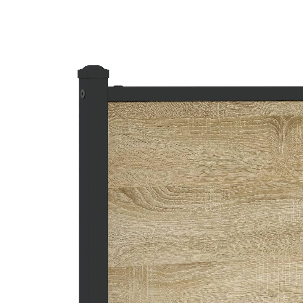 vidaXL Metal Bed Frame without Mattress Sonoma Oak 90x200 cm