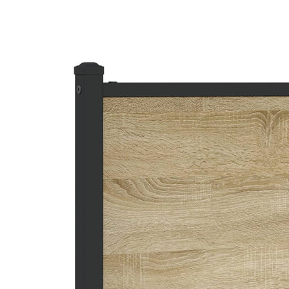 vidaXL Metal Bed Frame without Mattress Sonoma Oak 90x200 cm