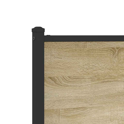 vidaXL Metal Bed Frame without Mattress Sonoma Oak 120x200 cm