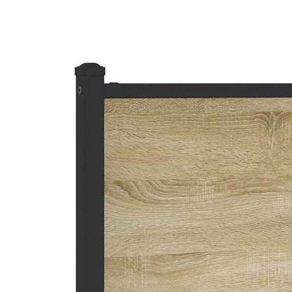vidaXL Metal Bed Frame without Mattress Sonoma Oak 140x200 cm