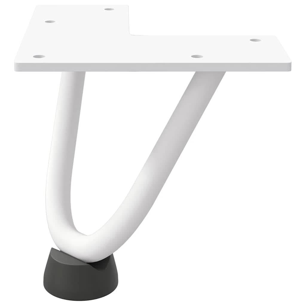 vidaXL Hairpin Legs for Coffee Table 4 pcs White 10 cm Solid Steel