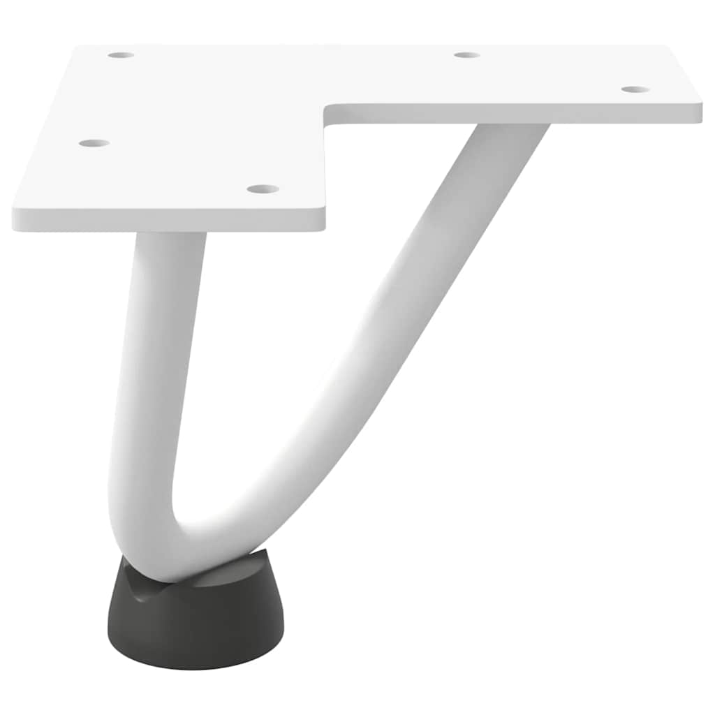 vidaXL Hairpin Legs for Coffee Table 4 pcs White 10 cm Solid Steel