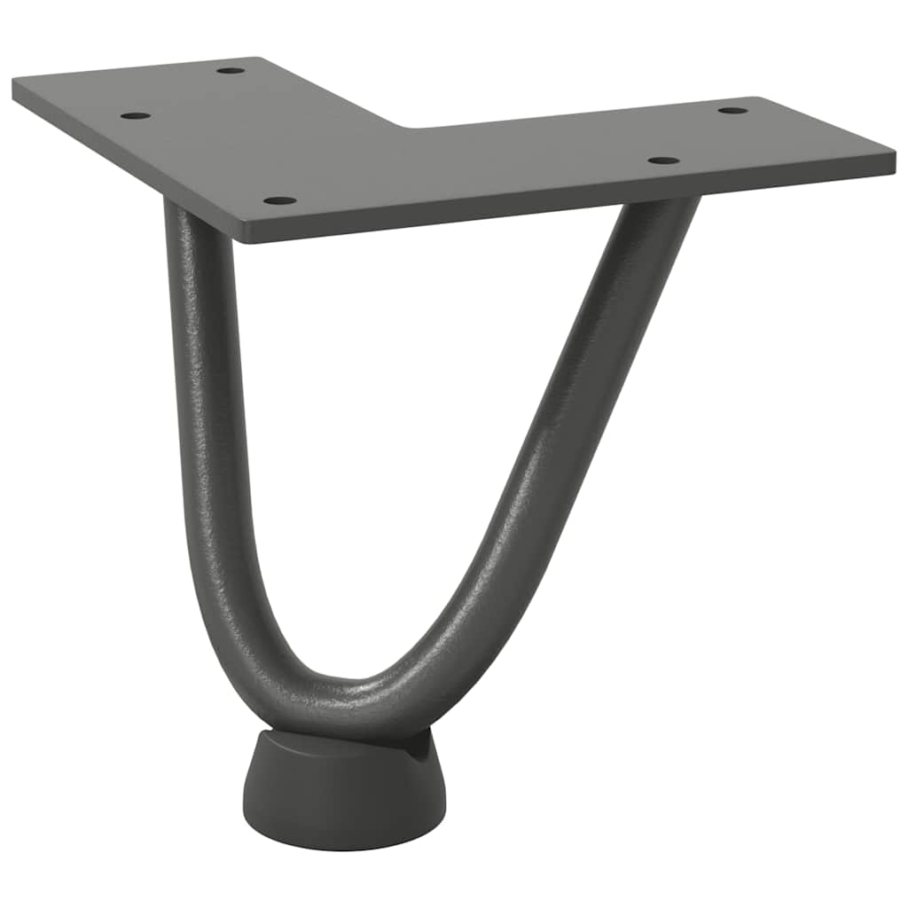 vidaXL Hairpin Legs for Coffee Table 4 pcs Anthracite 10 cm Solid Steel