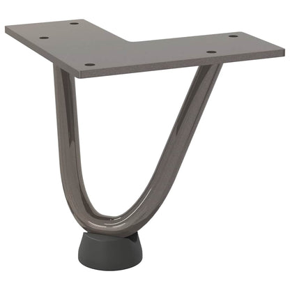 vidaXL Hairpin Legs for Coffee Table 4 pcs Natural Steel 10 cm Solid Steel