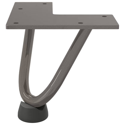 vidaXL Hairpin Legs for Coffee Table 4 pcs Natural Steel 10 cm Solid Steel