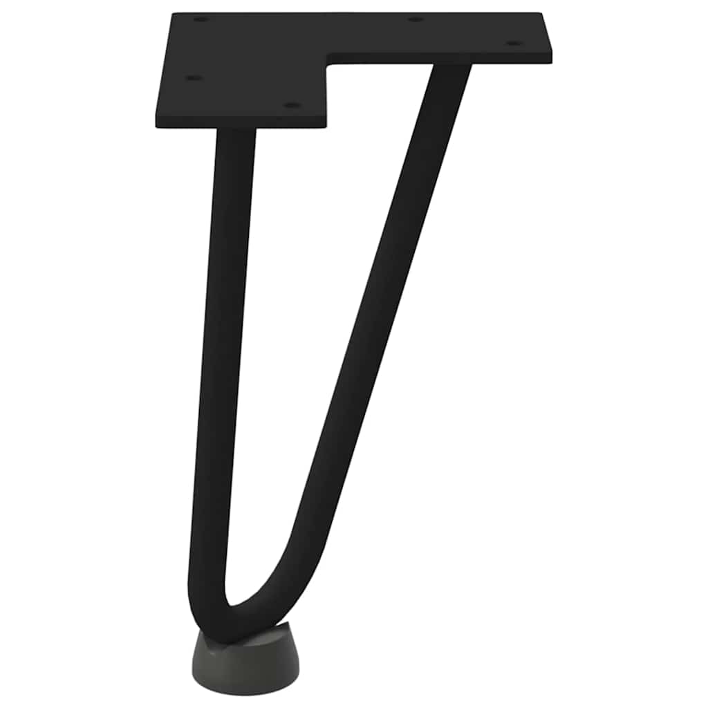 vidaXL Hairpin Legs for Coffee Table 4 pcs Black 20 cm Solid Steel