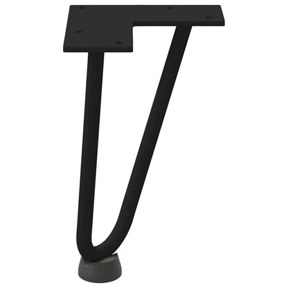 vidaXL Hairpin Legs for Coffee Table 4 pcs Black 20 cm Solid Steel