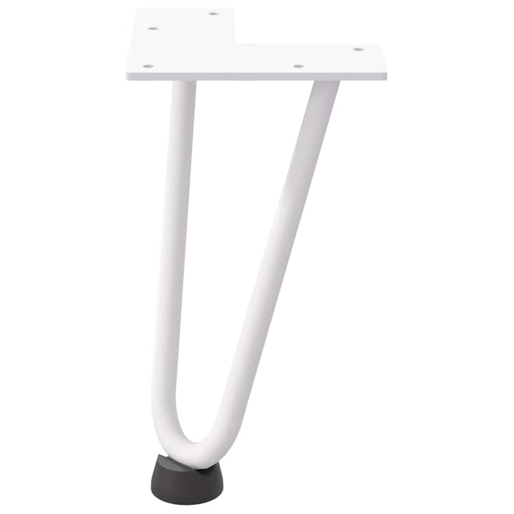 vidaXL Hairpin Legs for Coffee Table 4 pcs White 20 cm Solid Steel