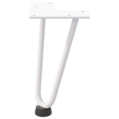 vidaXL Hairpin Legs for Coffee Table 4 pcs White 20 cm Solid Steel