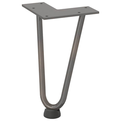 vidaXL Hairpin Legs for Coffee Table 4 pcs Natural Steel 20 cm Solid Steel