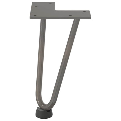 vidaXL Hairpin Legs for Coffee Table 4 pcs Natural Steel 20 cm Solid Steel