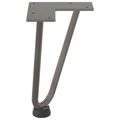 vidaXL Hairpin Legs for Coffee Table 4 pcs Natural Steel 20 cm Solid Steel