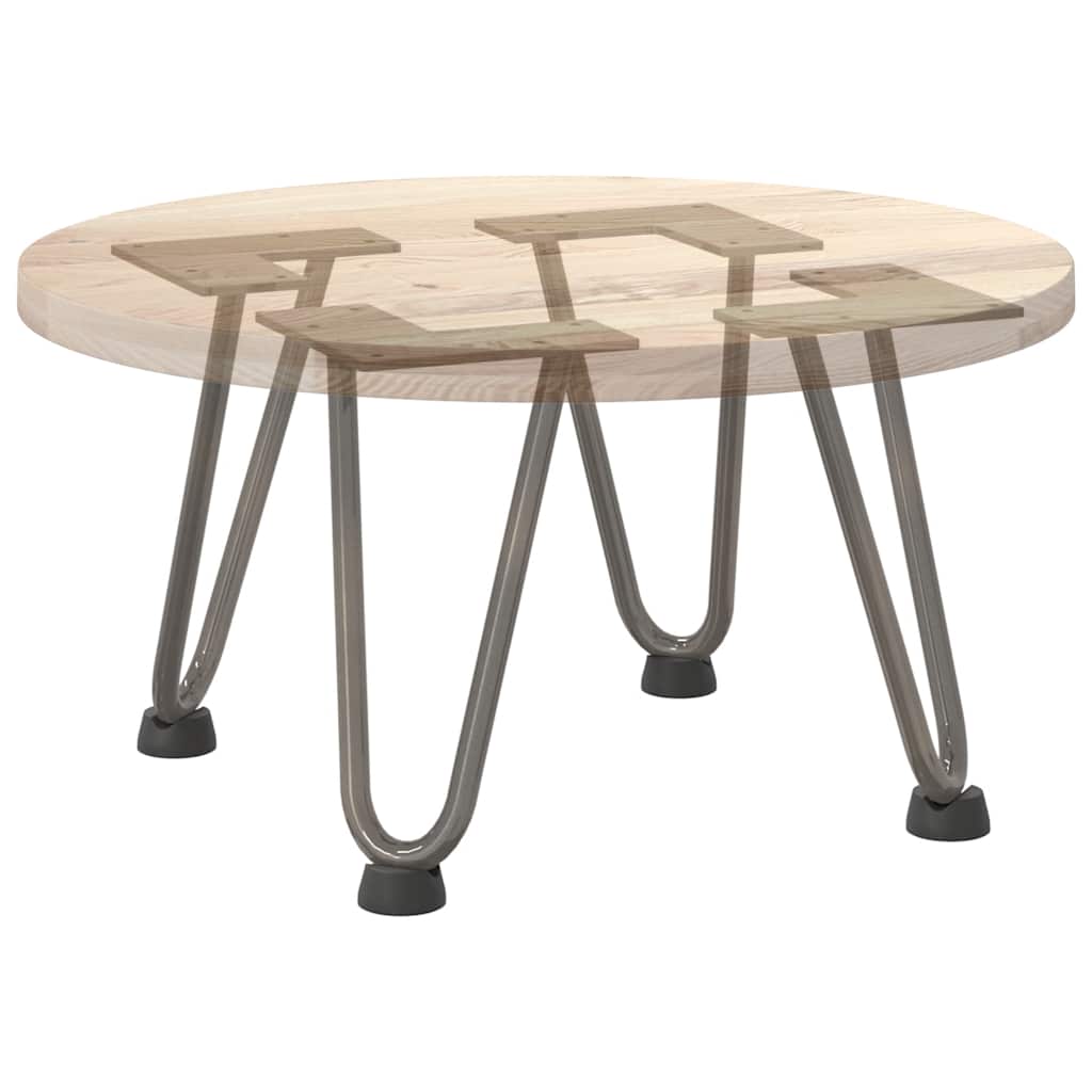 vidaXL Hairpin Legs for Coffee Table 4 pcs Natural Steel 20 cm Solid Steel