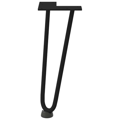 vidaXL Hairpin Legs for Coffee Table 4 pcs Black 30 cm Solid Steel