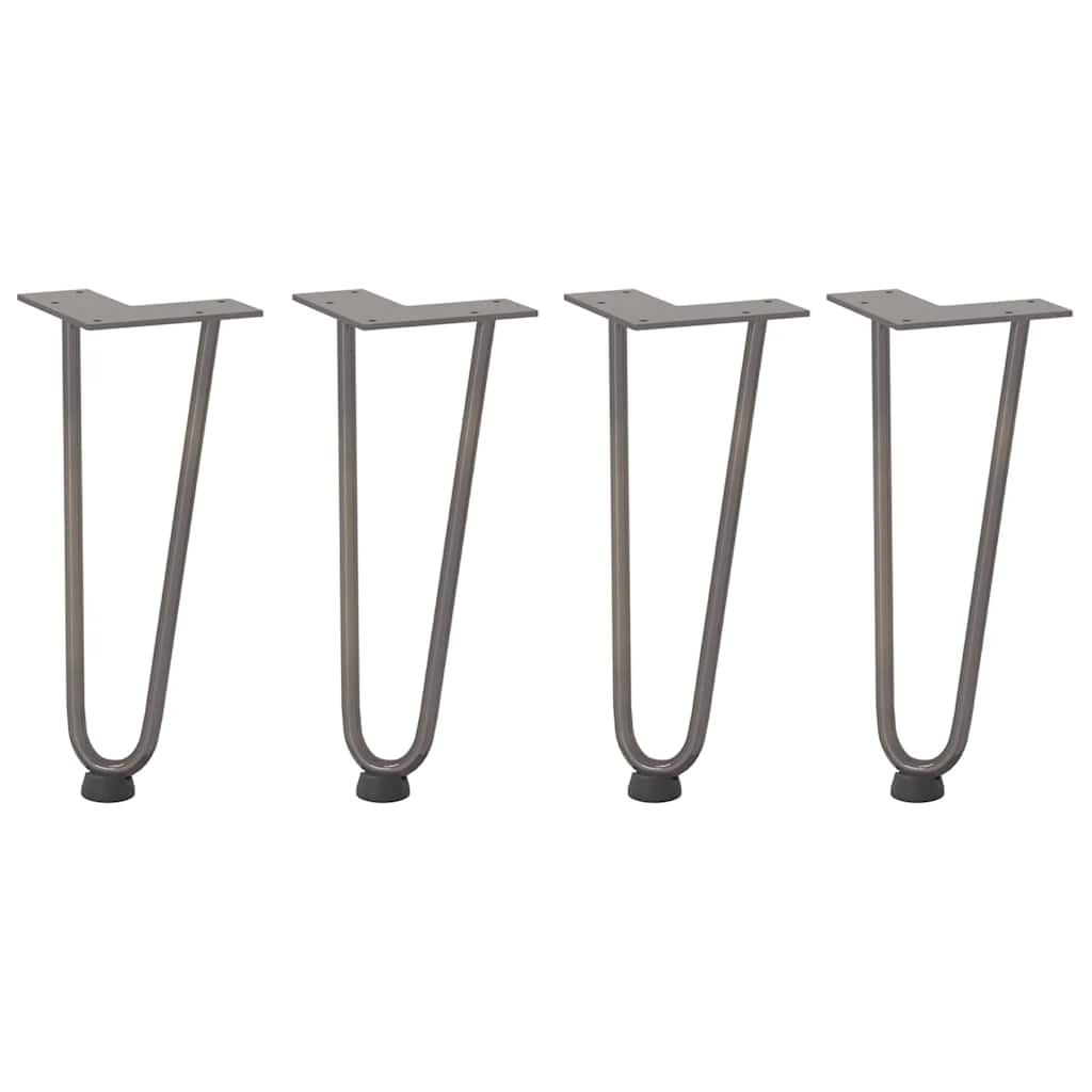 vidaXL Hairpin Legs for Coffee Table 4 pcs Natural Steel 30 cm Solid Steel
