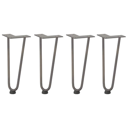 vidaXL Hairpin Legs for Coffee Table 4 pcs Natural Steel 30 cm Solid Steel