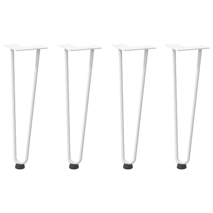 vidaXL Hairpin Legs for Coffee Table 4 pcs White 42 cm Solid Steel