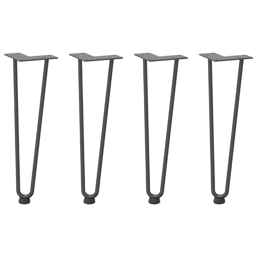 vidaXL Hairpin Legs for Coffee Table 4 pcs Anthracite 42 cm Solid Steel