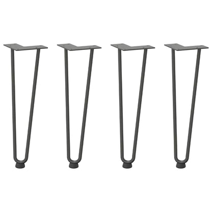 vidaXL Hairpin Legs for Coffee Table 4 pcs Anthracite 42 cm Solid Steel
