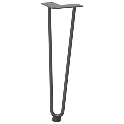 vidaXL Hairpin Legs for Coffee Table 4 pcs Anthracite 42 cm Solid Steel