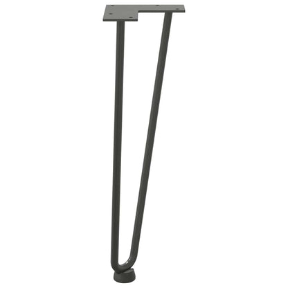 vidaXL Hairpin Legs for Coffee Table 4 pcs Anthracite 42 cm Solid Steel