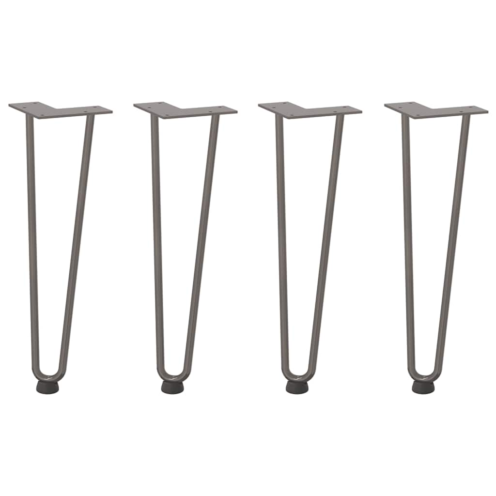 vidaXL Hairpin Legs for Coffee Table 4 pcs Natural Steel 42 cm Solid Steel