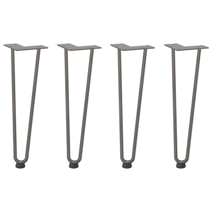 vidaXL Hairpin Legs for Coffee Table 4 pcs Natural Steel 42 cm Solid Steel