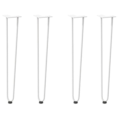 vidaXL hairpin legs for console tables for Console Table 4 pcs White 72 cm Solid Steel