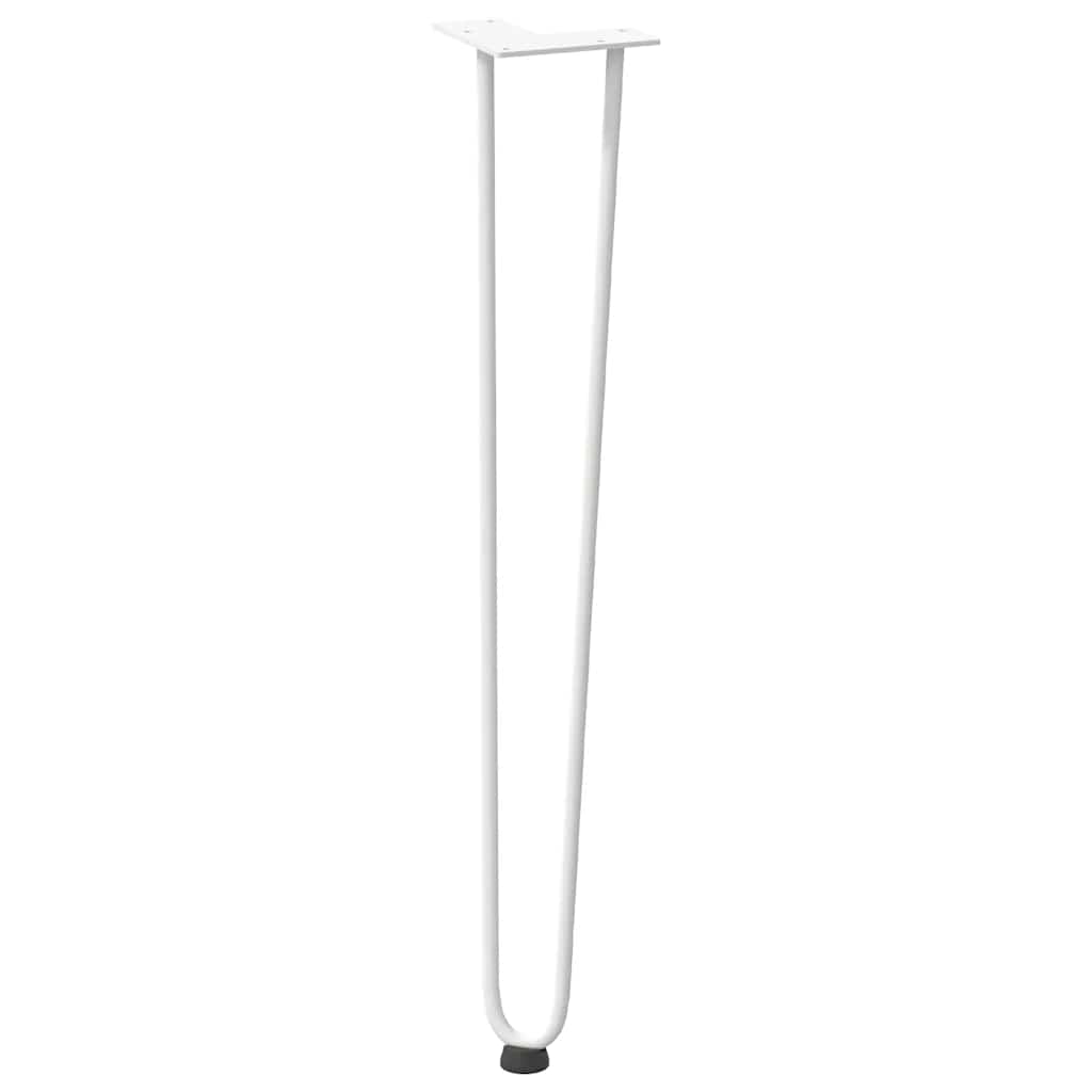 vidaXL hairpin legs for console tables for Console Table 4 pcs White 72 cm Solid Steel